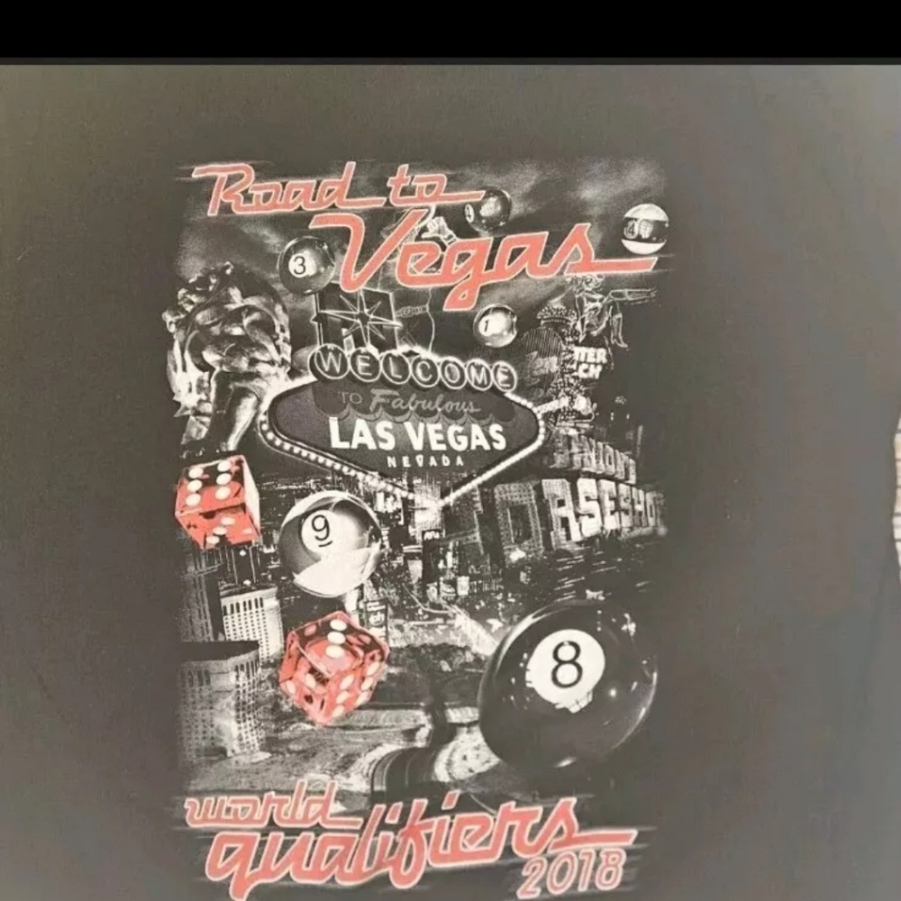 Vintage Style Road To Las Vegas World Qualifiers 2018 T-Shirt Size XL